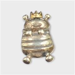 PANDORA S925ALE STERLING SILVER 14K GOLD QUEEN BEE CHARM CROWN ACCENT